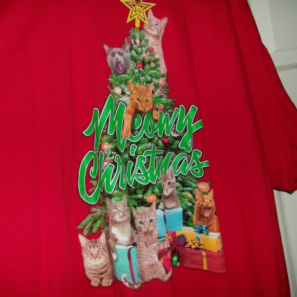 Men's Christmas Cat Shirt Size 2XL - Picture 3 of 5